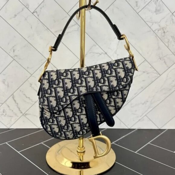 Dior Mini Saddle Bag with Strap - Picture 1 of 9